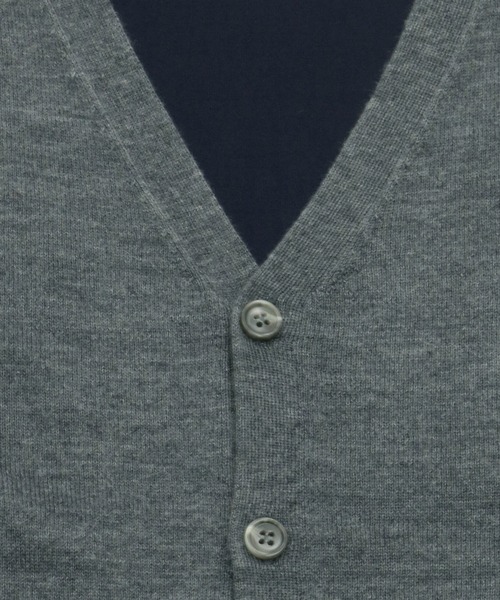 TOKYO SHIRTS(トウキョウシャツ)の「ボンディングカーディガン(カーディガン/ボレロ・メンズ・ネイビー/トップグレー・LL/M/L)」の3枚目の写真