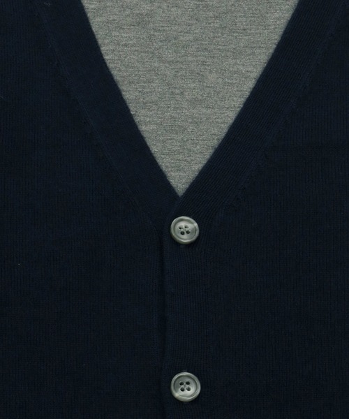 TOKYO SHIRTS(トウキョウシャツ)の「ボンディングカーディガン(カーディガン/ボレロ・メンズ・ネイビー/トップグレー・LL/M/L)」の5枚目の写真