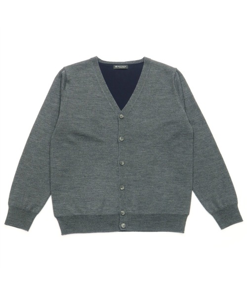 TOKYO SHIRTS(トウキョウシャツ)の「ボンディングカーディガン(カーディガン/ボレロ・メンズ・ネイビー/トップグレー・LL/M/L)」の9枚目の写真