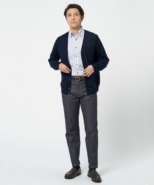 TOKYO SHIRTS(トウキョウシャツ)の「ボンディングカーディガン(カーディガン/ボレロ・メンズ・ネイビー/トップグレー・LL/M/L)」の7枚目の写真