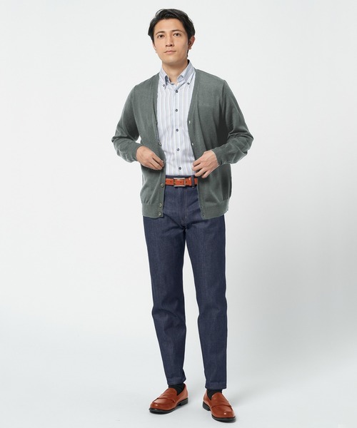 TOKYO SHIRTS(トウキョウシャツ)の「ボンディングカーディガン(カーディガン/ボレロ・メンズ・ネイビー/トップグレー・LL/M/L)」の8枚目の写真