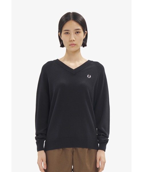 FRED PERRY(フレッドペリー)の「V-Neck Jumper(ニット/セーター・レディース・ブラック/ピンク/ネイビー/マスタード/ブラック系その他2/ブラウン・12/10)」の13枚目の写真