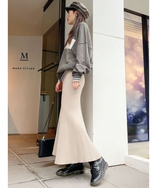 GYDA（ジェイダ）の「HIGHRISK HIGHRETURNバイカラーリブ スウェットトップス（スウェット・レディース・ベージュ/オフホワイト/カーキ・FREE）」の11枚目の写真