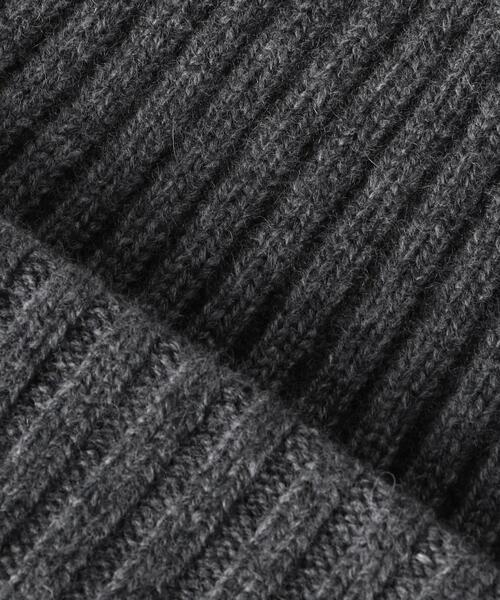 UNITED ARROWS（ユナイテッドアローズ）の「＜UNITED ARROWS＞ ウール ニット キャップ（ニットキャップ/ビーニー・メンズ・ブラック/グレー・FREE）」の4枚目の写真