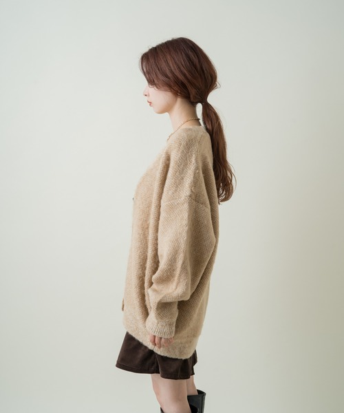 Kastane(カスタネ)の「【WEB限定】MIXモヘアライクニットカーディガン(カーディガン/ボレロ・レディース・アイボリー/パープル/イエロー/オレンジ/グリーン・FREE)」の10枚目の写真