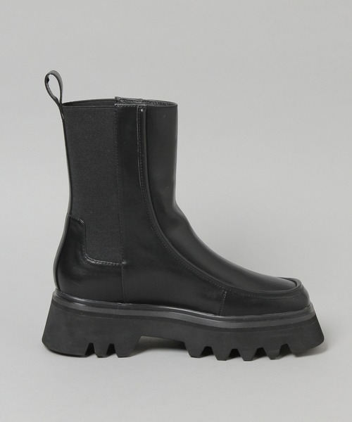 HARE（ハレ）の「ボリュームソールサイドゴアブーツ(HARE)（ブーツ・レディース・ブラック/ベージュ・M/L）」の11枚目の写真