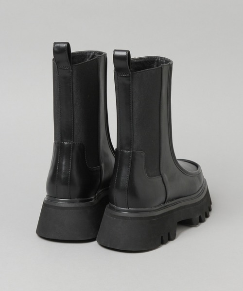 HARE（ハレ）の「ボリュームソールサイドゴアブーツ(HARE)（ブーツ・レディース・ブラック/ベージュ・M/L）」の12枚目の写真