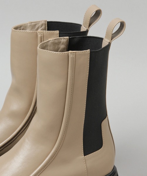 HARE（ハレ）の「ボリュームソールサイドゴアブーツ(HARE)（ブーツ・レディース・ブラック/ベージュ・M/L）」の17枚目の写真