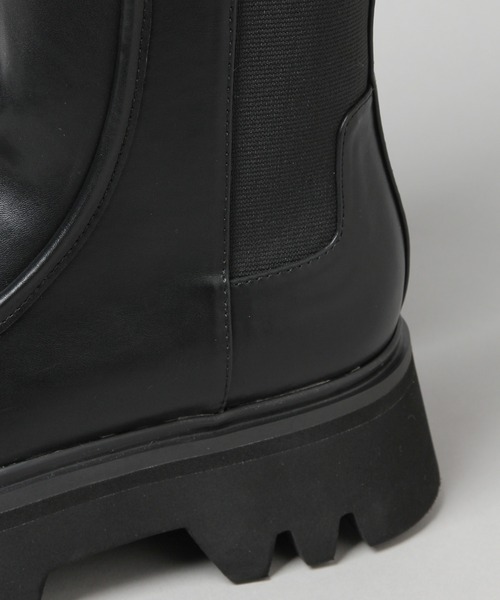 HARE（ハレ）の「ボリュームソールサイドゴアブーツ(HARE)（ブーツ・レディース・ブラック/ベージュ・M/L）」の18枚目の写真