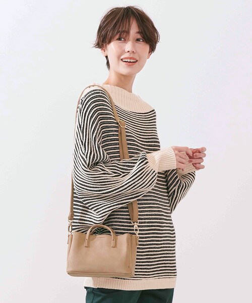 SHOO・LA・RUE（シューラルー）の「◆ミニミニ2WAYトート（トートバッグ・レディース・ブラック/ダークグリーン系7/サンドベージュ/ライトベージュ・00）」の8枚目の写真