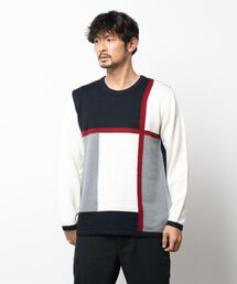 HIDEAWAYS NICOLE | ブロッキングクルーネックニット(ニット/セーター)