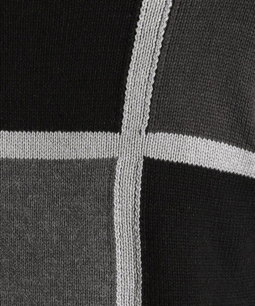 HIDEAWAYS NICOLE（ハイダウェイニコル）の「ブロッキングクルーネックニット（ニット/セーター・メンズ・ブラック/ネイビー/オフホワイト/トリコロール・MEDIUM/LARGE/X-LARGE）」の13枚目の写真