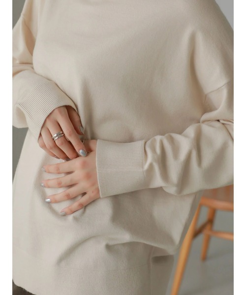 AMERICAN HOLIC（アメリカンホリック）の「モックネックニットプルオーバー（ニット/セーター・レディース・アイボリー/ブラック/グリーン/その他9・M/L）」の20枚目の写真