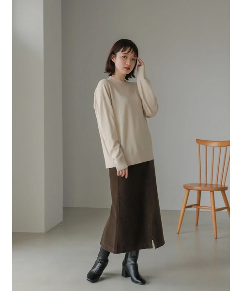 AMERICAN HOLIC（アメリカンホリック）の「モックネックニットプルオーバー（ニット/セーター・レディース・アイボリー/ブラック/グリーン/その他9・M/L）」の10枚目の写真