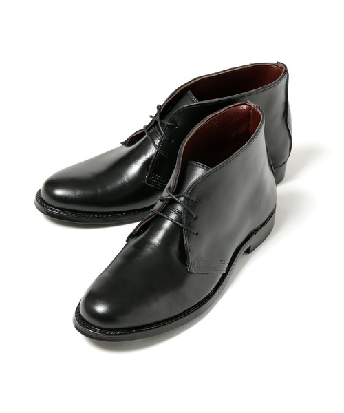 NANO universe（ナノユニバース）の「SQUALL PROOF×BMZ ドレスチャッカーブーツ（ドレスシューズ・メンズ・ブラック/ダークブラウン・7/9/10/8）」の14枚目の写真