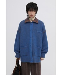 【MASONPRINCE】5 color reversible high neck cardigan KS1950