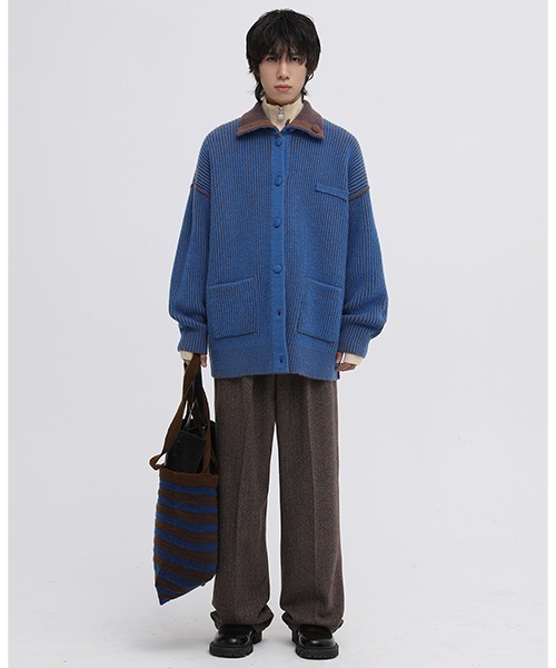 MASONPRINCE(メイソンプリンス)の「【MASONPRINCE】5 color reversible high neck cardigan KS1950(カーディガン/ボレロ・メンズ・ピンク/パープル/ブルー/レッド/グリーン・L/S/M)」の21枚目の写真