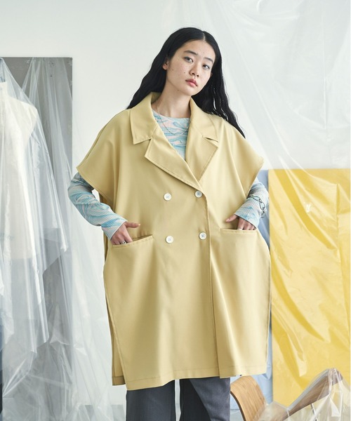 VACANCY（ヴァカンシー）の「BIGジレトレンチベスト（ベスト・レディース・ブルー/ベージュ/ブラック・FREE）」の20枚目の写真