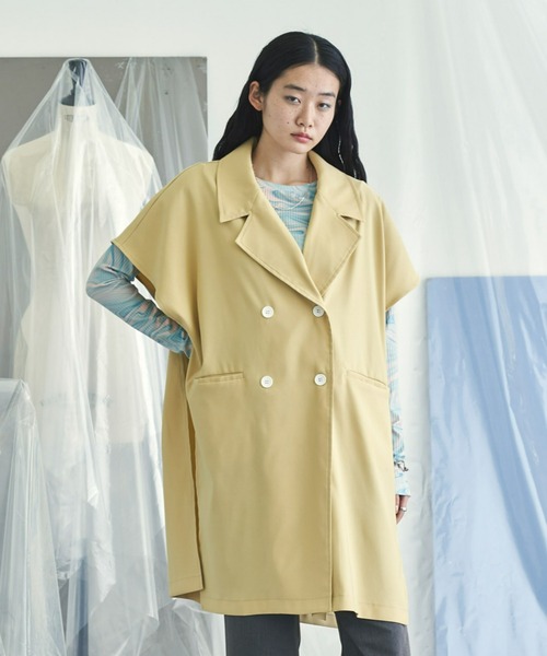 VACANCY（ヴァカンシー）の「BIGジレトレンチベスト（ベスト・レディース・ブルー/ベージュ/ブラック・FREE）」の21枚目の写真