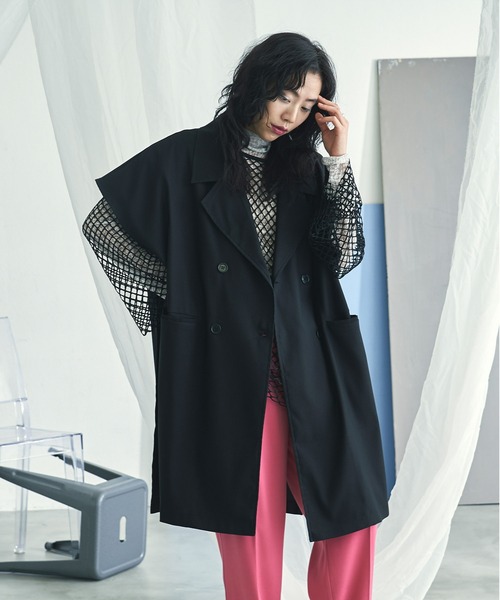 VACANCY（ヴァカンシー）の「BIGジレトレンチベスト（ベスト・レディース・ブルー/ベージュ/ブラック・FREE）」の9枚目の写真