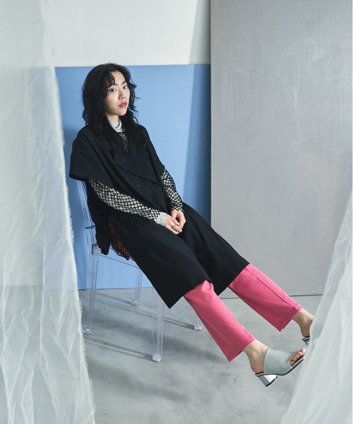 VACANCY（ヴァカンシー）の「BIGジレトレンチベスト（ベスト・レディース・ブルー/ベージュ/ブラック・FREE）」の18枚目の写真