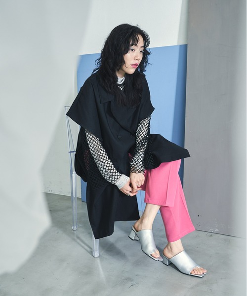 VACANCY（ヴァカンシー）の「BIGジレトレンチベスト（ベスト・レディース・ブルー/ベージュ/ブラック・FREE）」の19枚目の写真