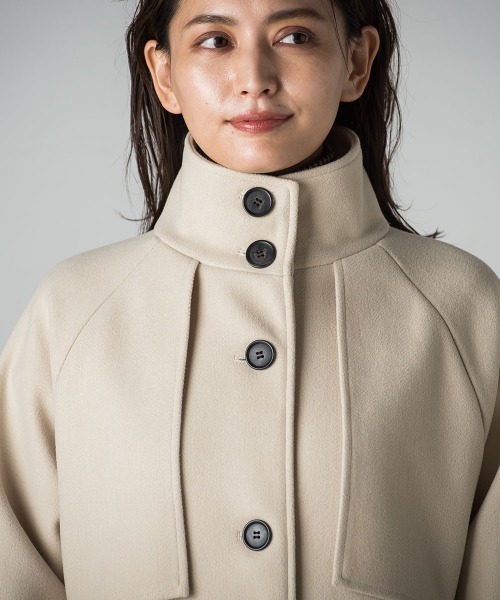 socolla（ソコラ）の「【socolla】レザーパイピングクラシックコート（その他アウター・レディース・ブラック/ベージュ/ブラウン・S/M）」の4枚目の写真