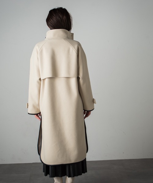 socolla（ソコラ）の「【socolla】レザーパイピングクラシックコート（その他アウター・レディース・ブラック/ベージュ/ブラウン・S/M）」の14枚目の写真