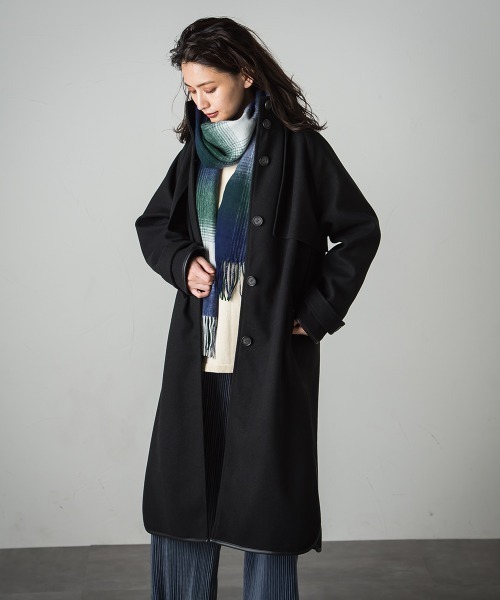 socolla（ソコラ）の「【socolla】レザーパイピングクラシックコート（その他アウター・レディース・ブラック/ベージュ/ブラウン・S/M）」の6枚目の写真