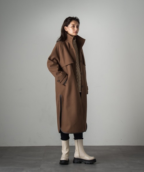 socolla（ソコラ）の「【socolla】レザーパイピングクラシックコート（その他アウター・レディース・ブラック/ベージュ/ブラウン・S/M）」の15枚目の写真