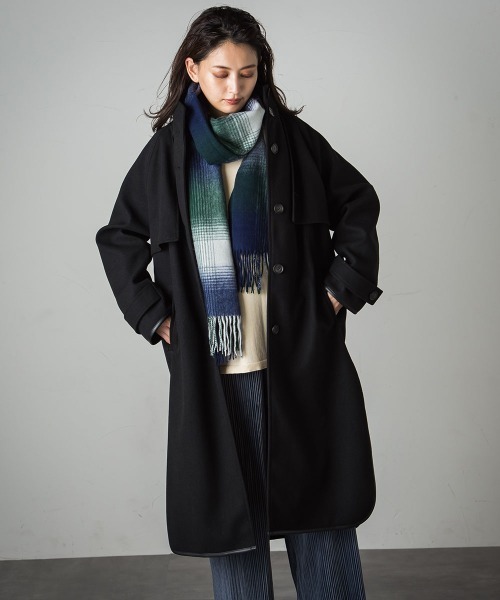 socolla（ソコラ）の「【socolla】レザーパイピングクラシックコート（その他アウター・レディース・ブラック/ベージュ/ブラウン・S/M）」の20枚目の写真