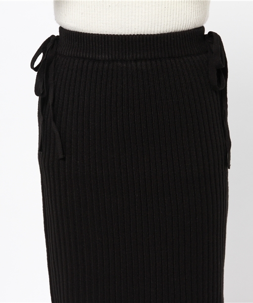 merry jenny（メリージェニー）の「【casual】ﾆｯﾄﾘﾎﾞﾝﾏｷｼｽｶｰﾄ（スカート・レディース・ブラック/グレー/グリーン・FREE）」の7枚目の写真