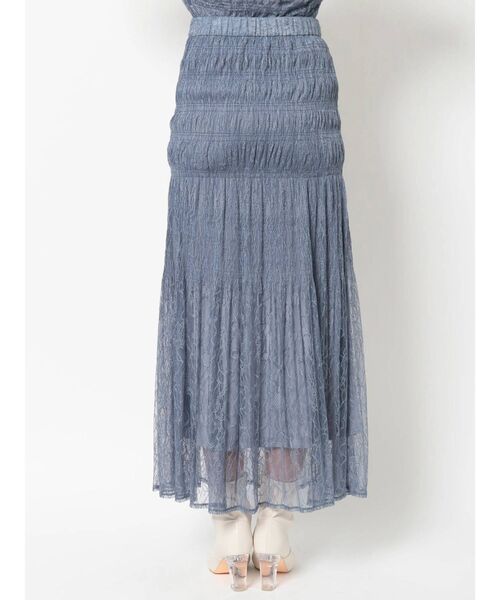 MERCURYDUO（マーキュリーデュオ）の「レースシャーリングロングスカート（スカート・レディース・アイボリー/イエロー/ブルー・SMALL/MEDIUM）」の18枚目の写真