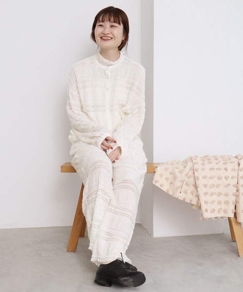 l'atelier du savon(アトリエドサボン)の「●ふりふりラッセルレースBL(シャツ/ブラウス・レディース・ホワイト/ブルー・FREE)」の11枚目の写真