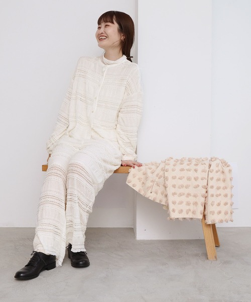 l'atelier du savon(アトリエドサボン)の「●ふりふりラッセルレースBL(シャツ/ブラウス・レディース・ホワイト/ブルー・FREE)」の13枚目の写真