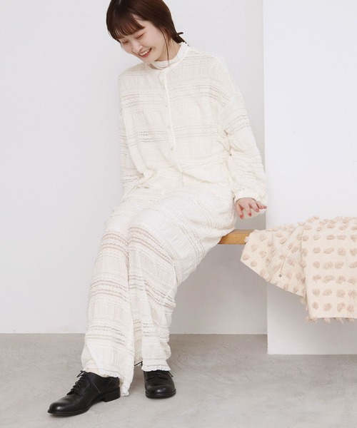 l'atelier du savon(アトリエドサボン)の「●ふりふりラッセルレースBL(シャツ/ブラウス・レディース・ホワイト/ブルー・FREE)」の14枚目の写真