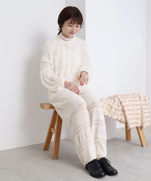 l'atelier du savon(アトリエドサボン)の「●ふりふりラッセルレースBL(シャツ/ブラウス・レディース・ホワイト/ブルー・FREE)」の15枚目の写真