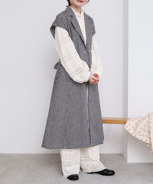 l'atelier du savon(アトリエドサボン)の「●ふりふりラッセルレースBL(シャツ/ブラウス・レディース・ホワイト/ブルー・FREE)」の22枚目の写真