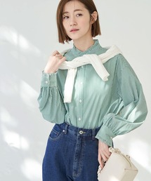 ROPE' PICNIC | フリルバンドカラーシャツ(シャツ/ブラウス)