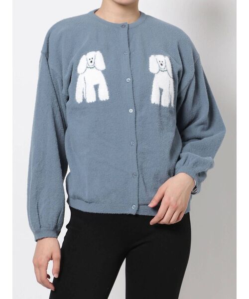 merry jenny（メリージェニー）の「dog&dogニットカーディガン（カーディガン/ボレロ・レディース・アイボリー/ブラック/ブルー・FREE）」の12枚目の写真