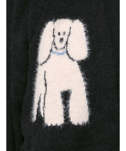 merry jenny（メリージェニー）の「dog&dogニットカーディガン（カーディガン/ボレロ・レディース・アイボリー/ブラック/ブルー・FREE）」の13枚目の写真