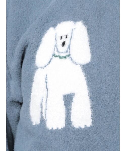 merry jenny（メリージェニー）の「dog&dogニットカーディガン（カーディガン/ボレロ・レディース・アイボリー/ブラック/ブルー・FREE）」の8枚目の写真