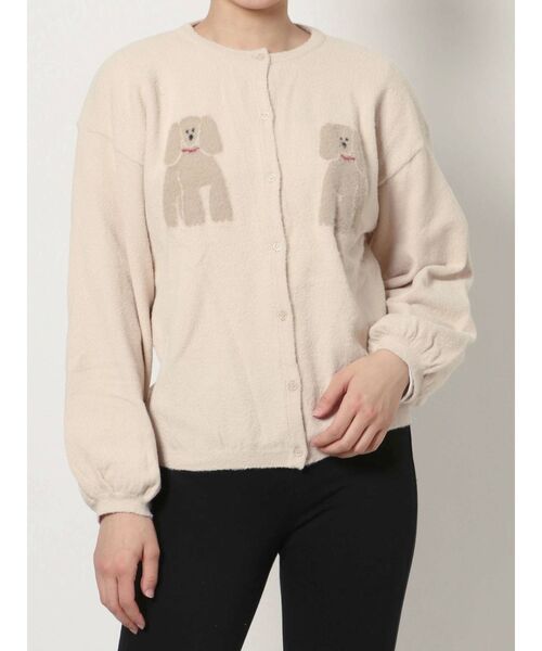 merry jenny（メリージェニー）の「dog&dogニットカーディガン（カーディガン/ボレロ・レディース・アイボリー/ブラック/ブルー・FREE）」の18枚目の写真