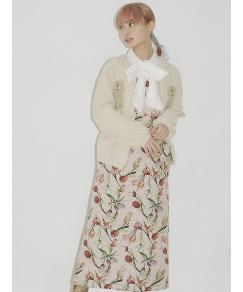 merry jenny（メリージェニー）の「dog&dogニットカーディガン（カーディガン/ボレロ・レディース・アイボリー/ブラック/ブルー・FREE）」の5枚目の写真