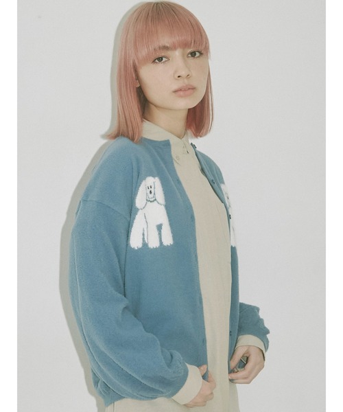 merry jenny（メリージェニー）の「dog&dogニットカーディガン（カーディガン/ボレロ・レディース・アイボリー/ブラック/ブルー・FREE）」の15枚目の写真