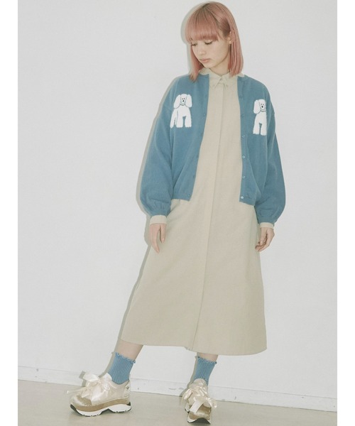 merry jenny（メリージェニー）の「dog&dogニットカーディガン（カーディガン/ボレロ・レディース・アイボリー/ブラック/ブルー・FREE）」の21枚目の写真