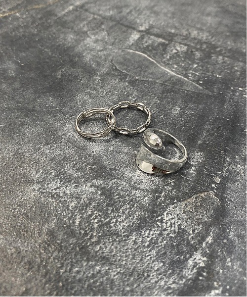 apres jour mignon（アプレジュールミニョン）の「【apres jour mignon×ARIAZ】リング3セット（リング・レディース・シルバー・ONESIZE）」の2枚目の写真