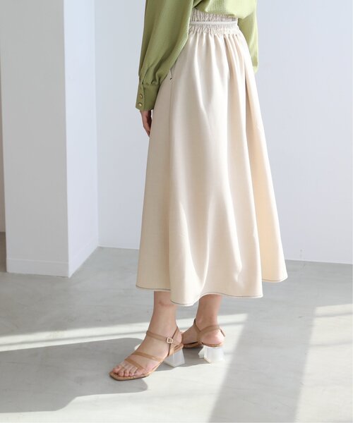 RAY CASSIN(レイカズン)の「配色ステッチパネルフレアスカート(スカート・レディース・ベージュ/カーキ/キナリ・FREE)」の4枚目の写真