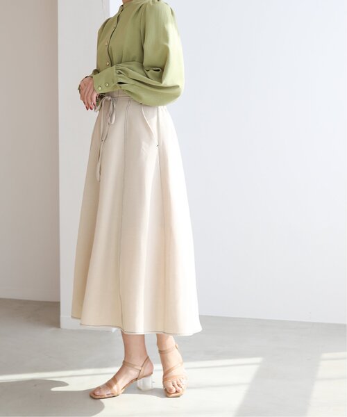 RAY CASSIN(レイカズン)の「配色ステッチパネルフレアスカート(スカート・レディース・ベージュ/カーキ/キナリ・FREE)」の6枚目の写真