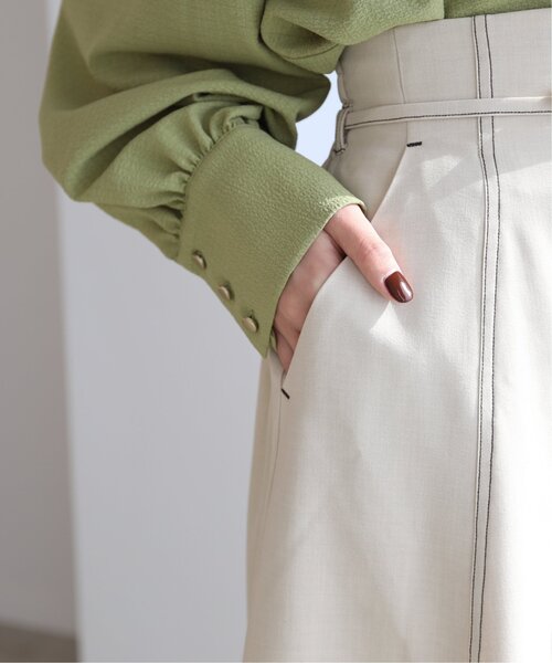 RAY CASSIN(レイカズン)の「配色ステッチパネルフレアスカート(スカート・レディース・ベージュ/カーキ/キナリ・FREE)」の9枚目の写真